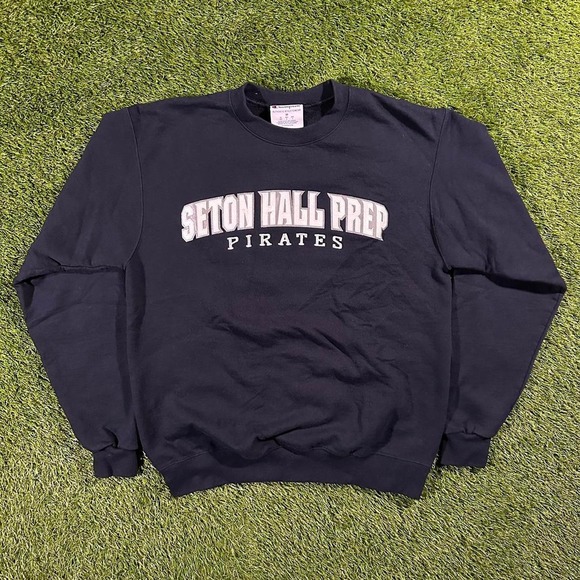 Retro Seton Hall Embroidered College Crewneck Sweatshirt - Picture 1 of 3